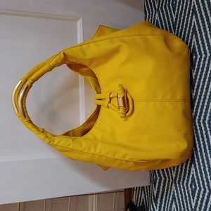 Antonio Melani yellow handbag gold hardware